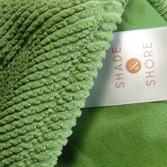 Shade & Shore Swimwear Womens Full Coverage One Piece Pucker Green XS,S,M,L,XL - Picture 3 of 16